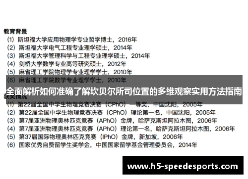 全面解析如何准确了解坎贝尔所司位置的多维观察实用方法指南 全面解析如何准确了解坎贝尔所司位置的多维观察实用方法指南